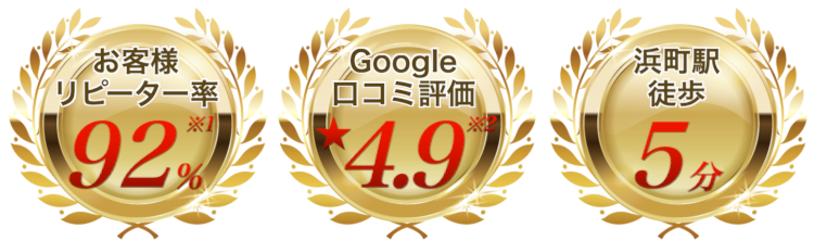 浜町のパーソナルジムLINKUS3つの特徴。お客様継続率92%、口コミ評価4.9、浜町駅から徒歩5分